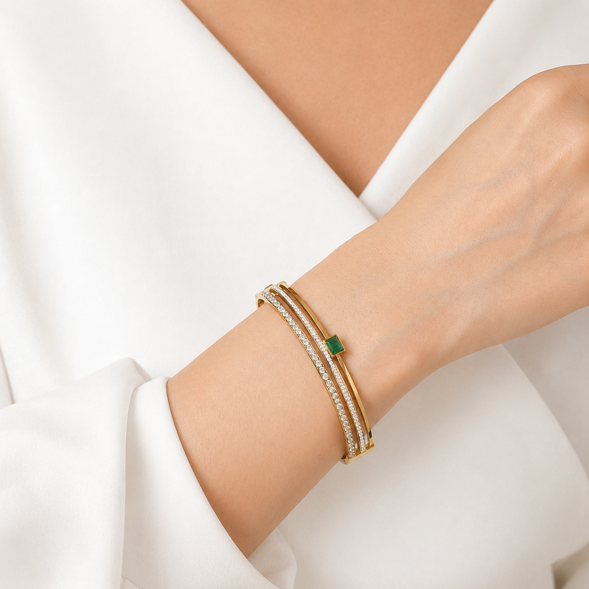 Grace Emerald Cuff