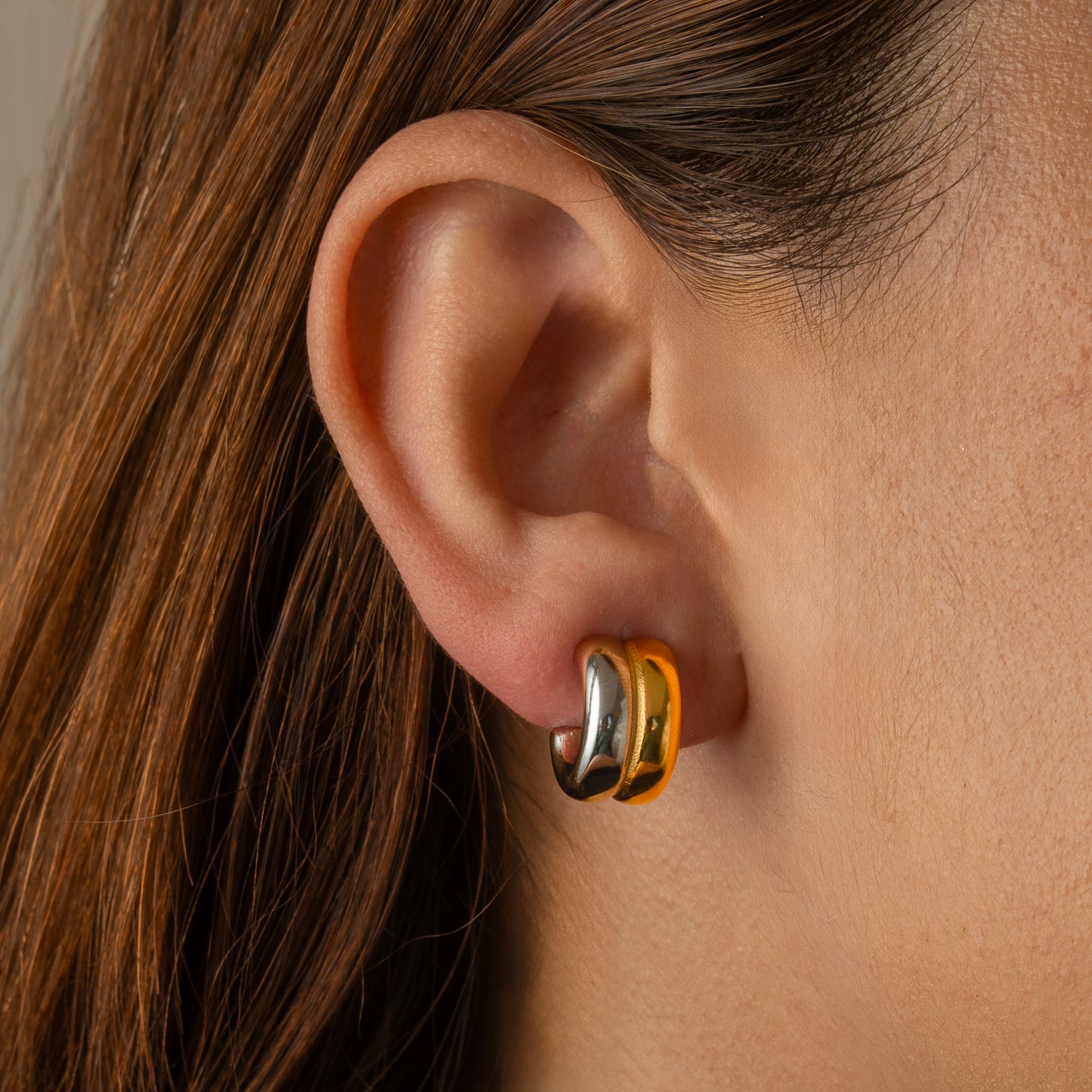 Dew Small Dual Hoops