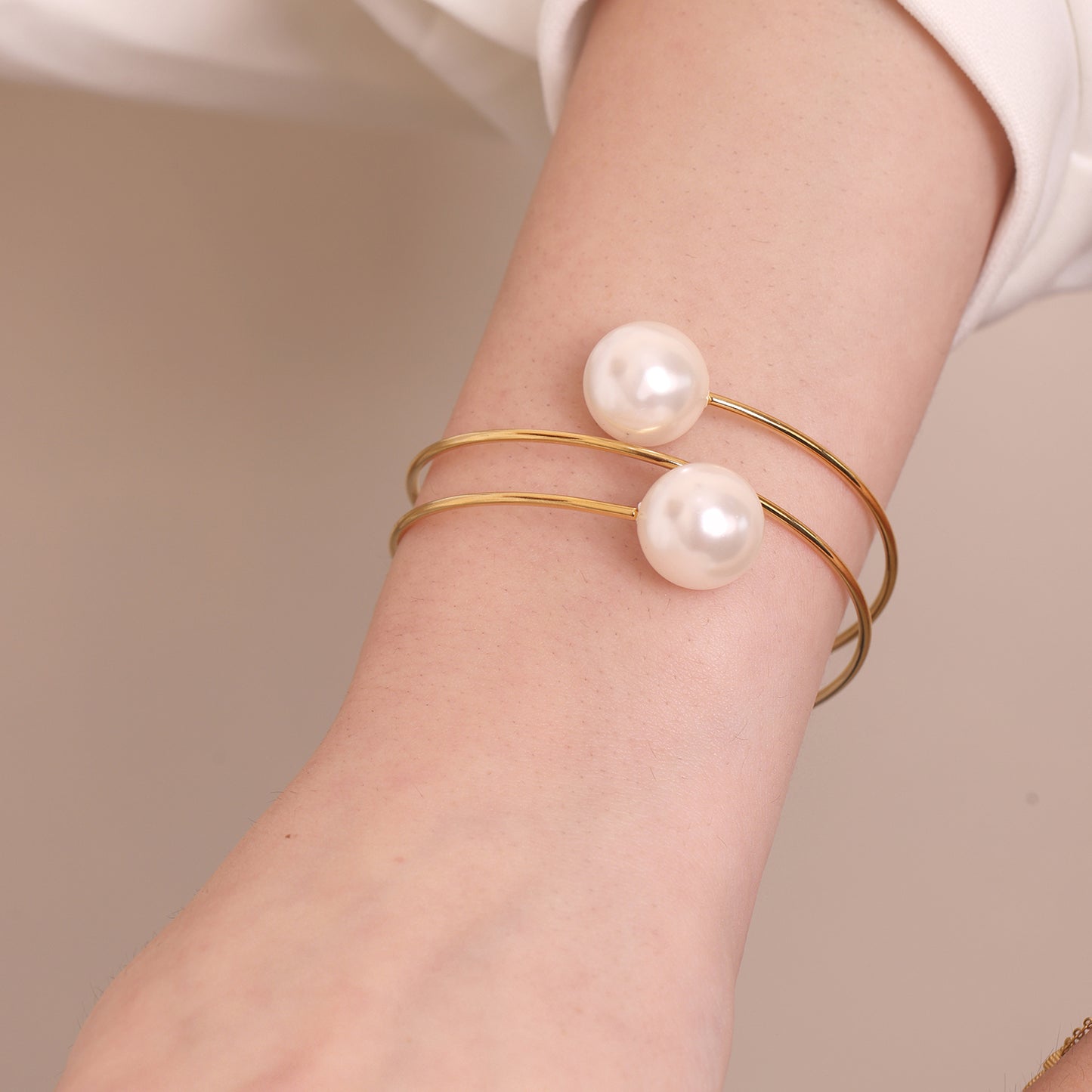 Image 2 of Pearl Gold Cuff