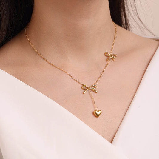 Image 2 of Bow Heart Pendant