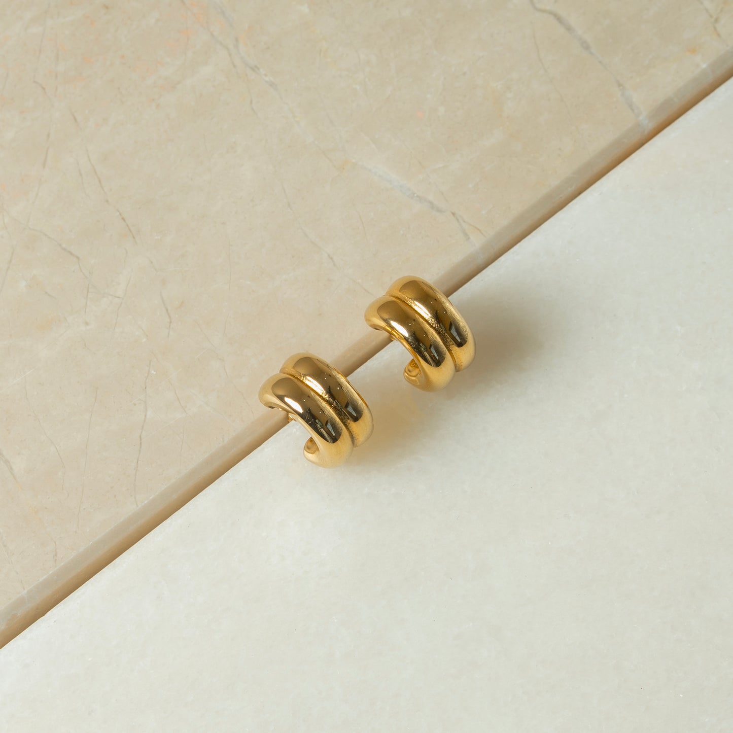 Dew Small Gold Hoops