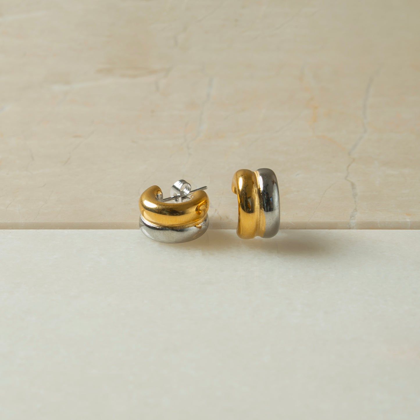 Dew Small Dual Hoops