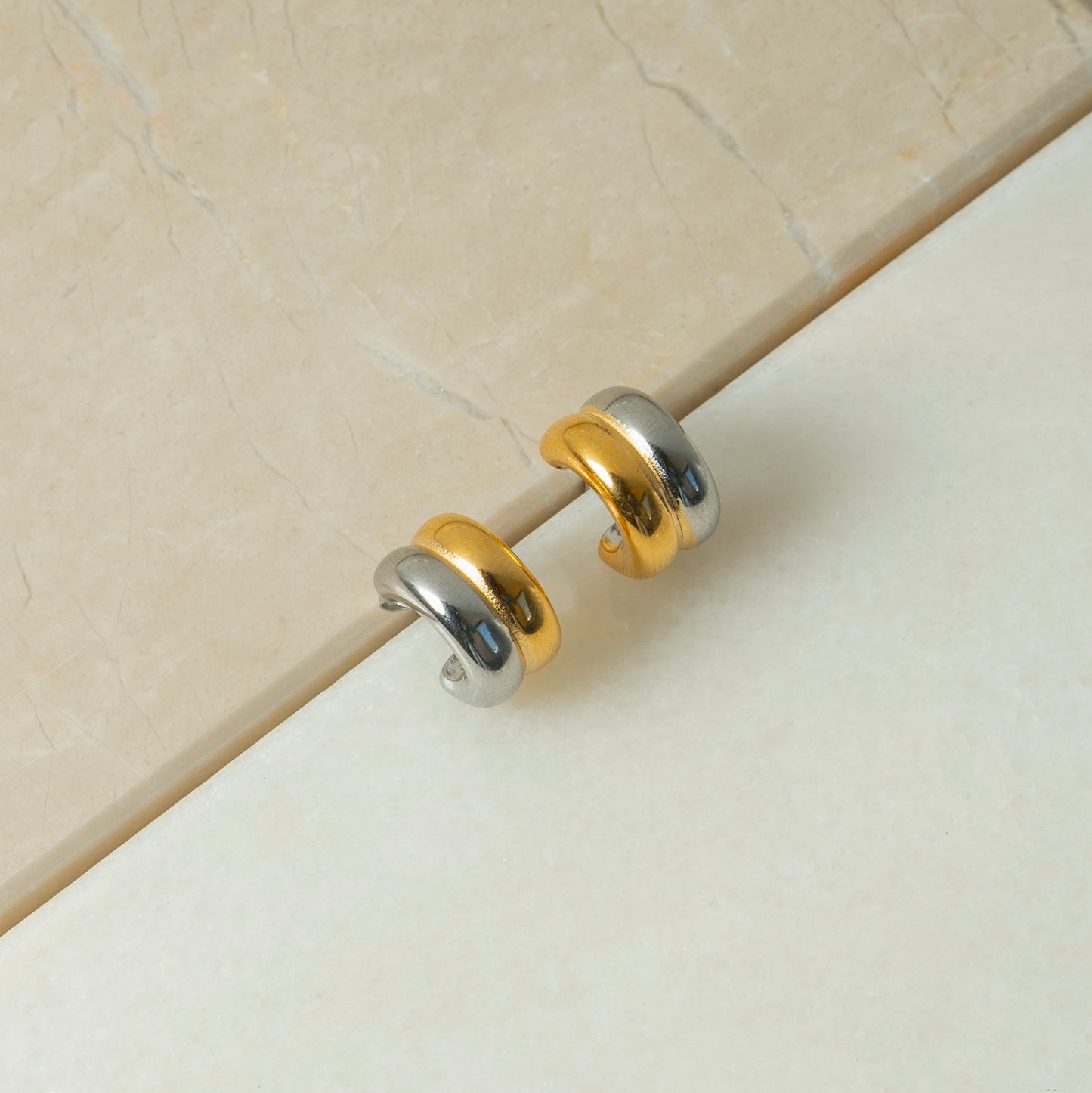 Dew Small Dual Hoops