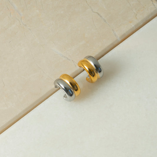 Dew Small Dual Hoops