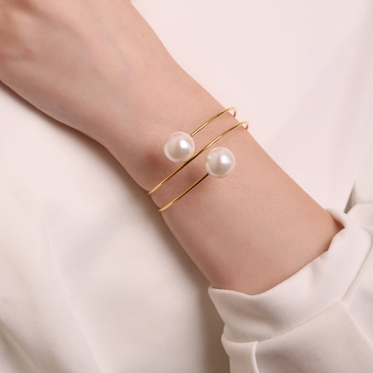 Image 1 of Pearl Gold Cuff