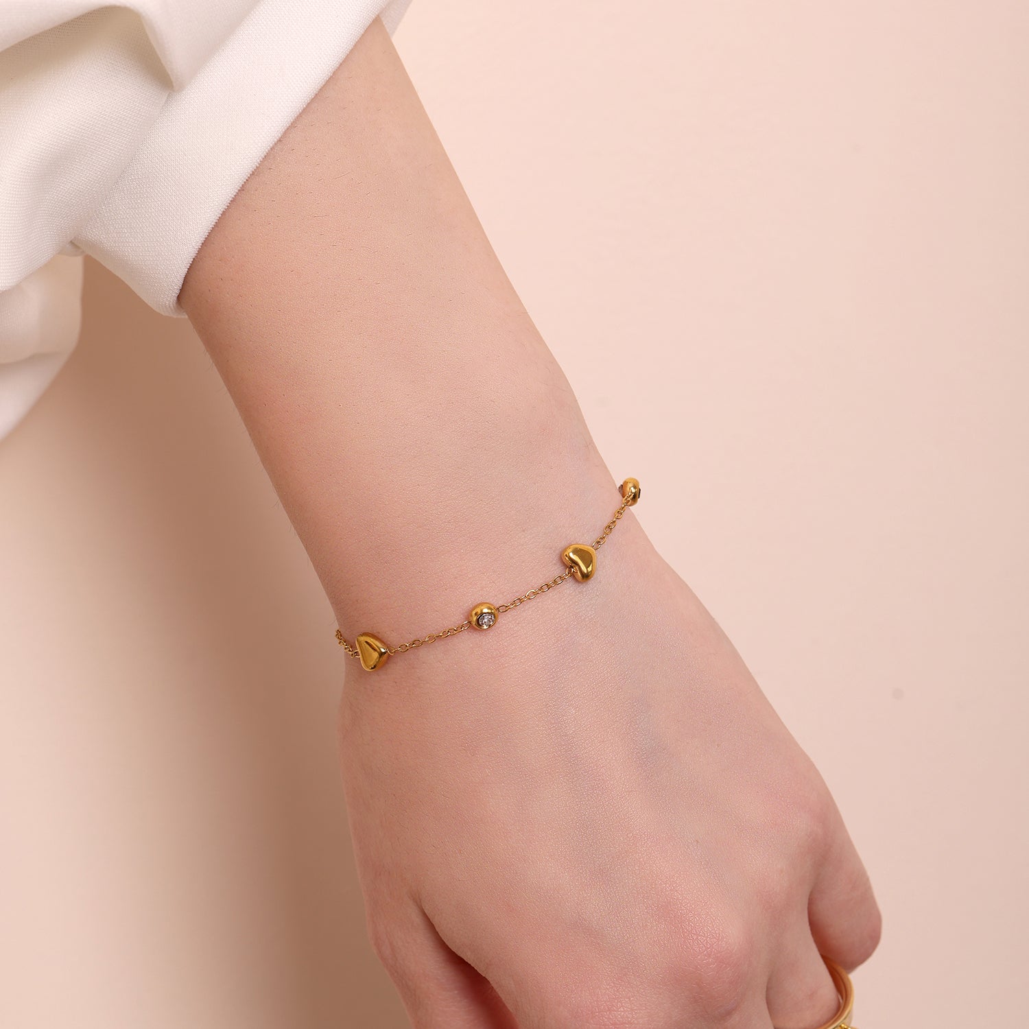 Image 2 of Heart-Bead Reversible Bracelet