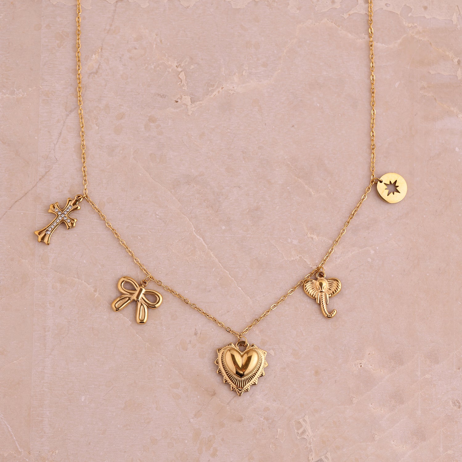 Image 1 of Noa Heart Charms Necklace