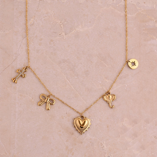 Image 1 of Noa Heart Charms Necklace