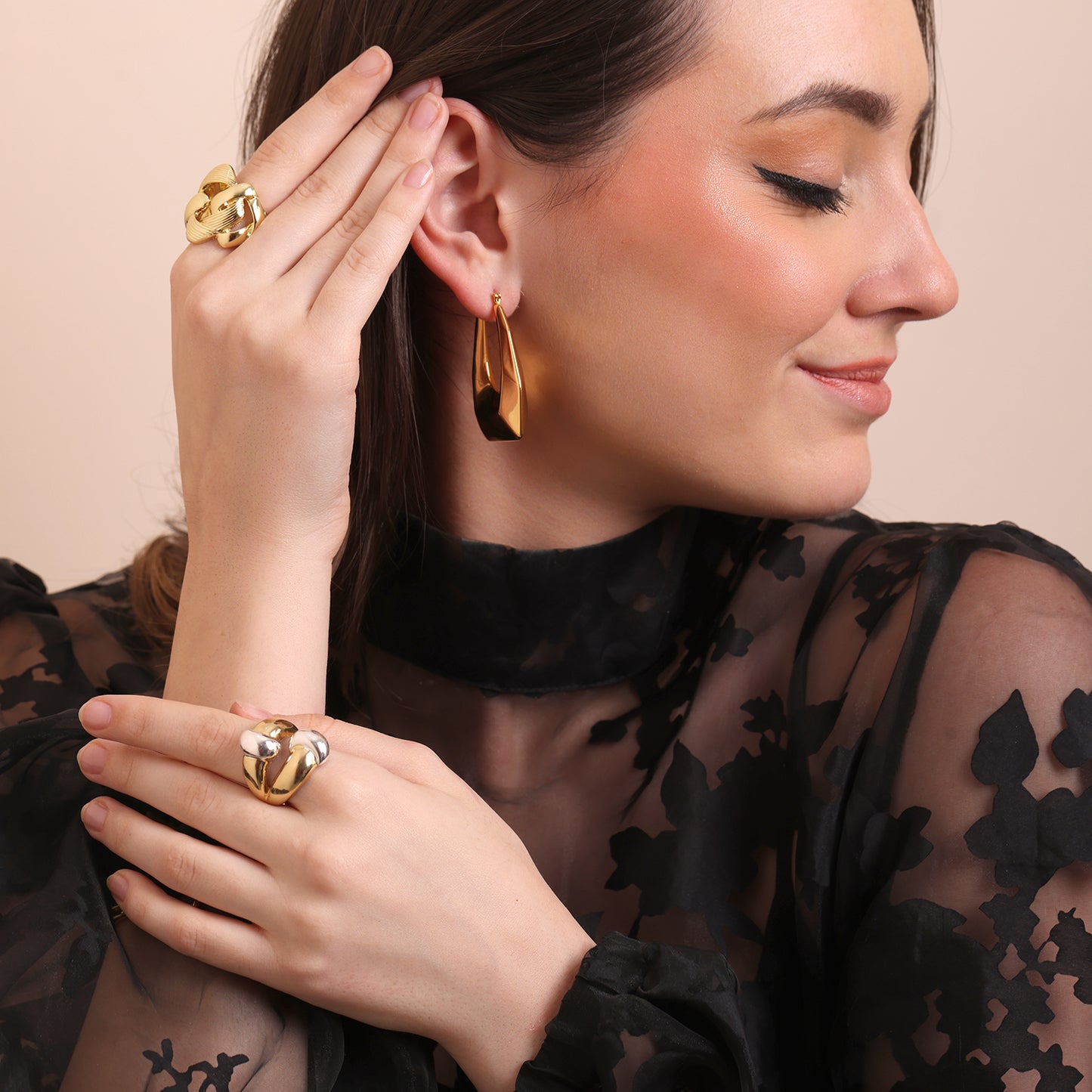 Image 2 of Brava Hoop Earrings