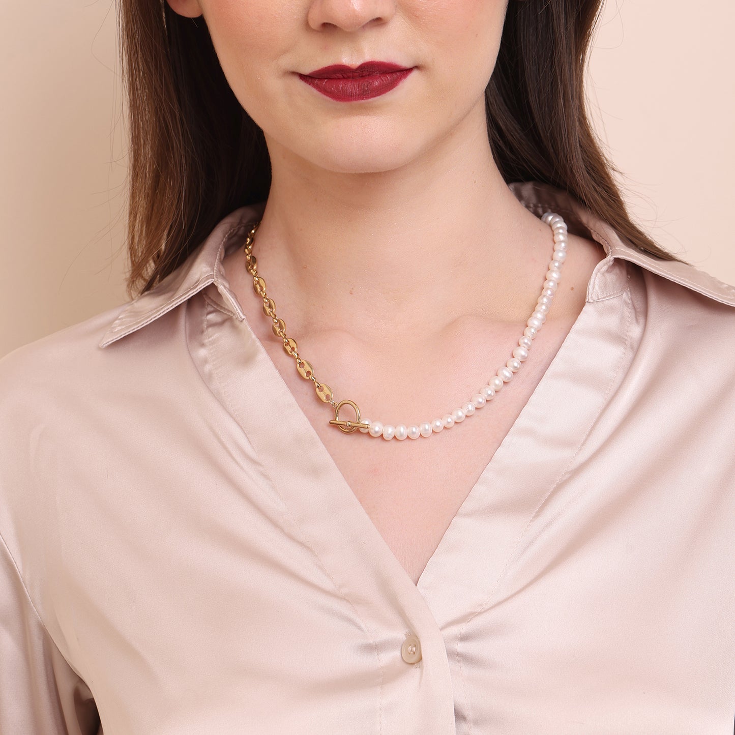 Image 3 of Cora Pearl Gold Necklace