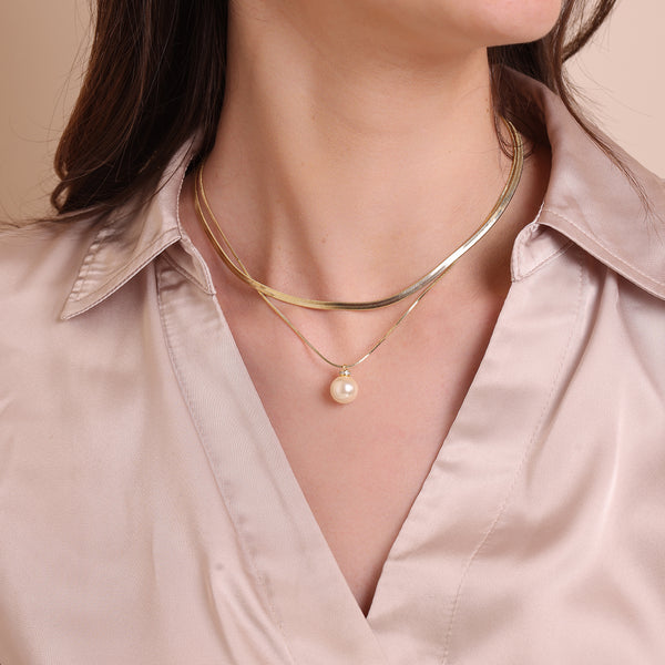 Image 2 of Pearl Drop Layered Pendant