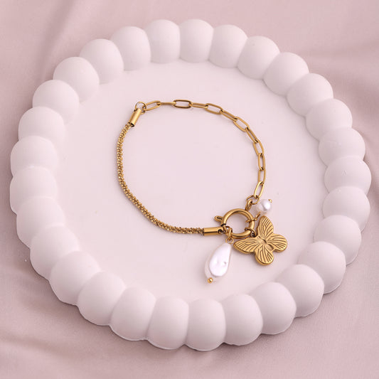 Image 1 of Butterfly Charm Detachable Bracelet